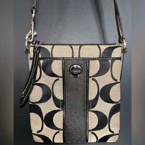 Coach Black and Tan Crossbody Bag
